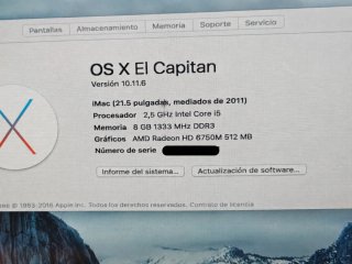 Imac 21.5 2008 8gb
