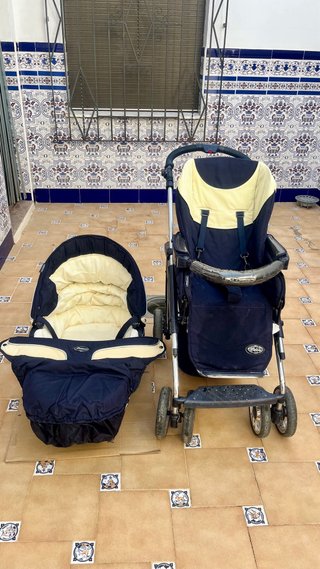 Bebecar Carricoche Completo Azul/Crema