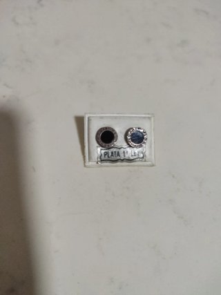 Pendientes Plata Ley Piedra Negra