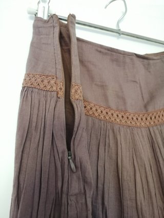 Falda Midi Boho Marrón Talla XL-XXL