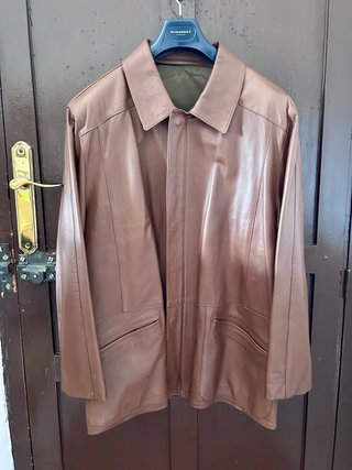 Chaqueta / cazadora de cuero ovino - vintage.