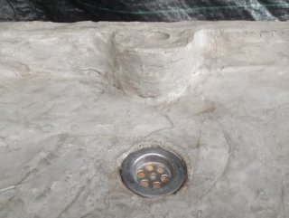 Lavabo rústico cemento 96x42x10cm