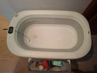Bañera plegable bebé con termómetro
