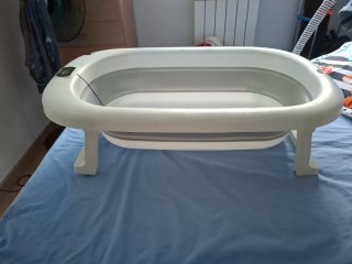 Bañera plegable bebé con termómetro