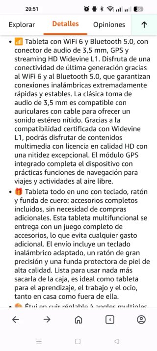 Tablet Android 15 Gemini AI 10 Pulgadas,30GB+64GB,