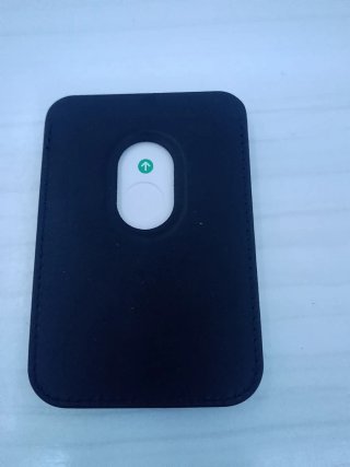 Tarjetero para móvil negro piel