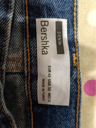 Bermuda Vaquera Bershka Azul Talla 42