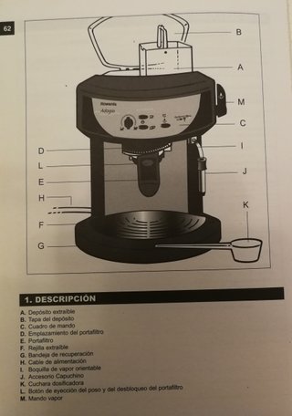 Cafetera Espresso Rowenta Adagio