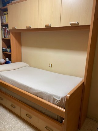 Cama nido con cajones y altillo