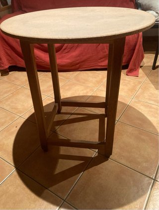 Tavolo consolle rotondo beige 70cm