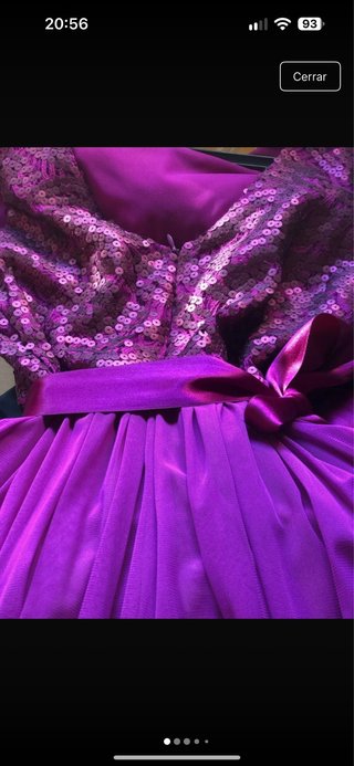 Vestido Morado Fiesta Usado Una Vez