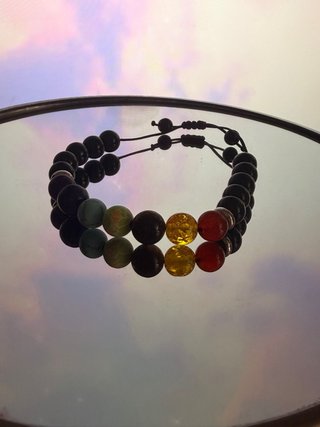 Pulsera de cuentas multicolor