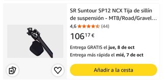 Tija Suspensión Bicicleta NCX SATOR