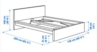 Estructura de cama MALM Ikea 160x200
