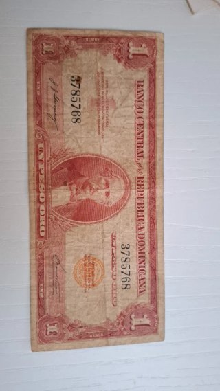 Billete 1 Peso Duarte Rep. Dominicana