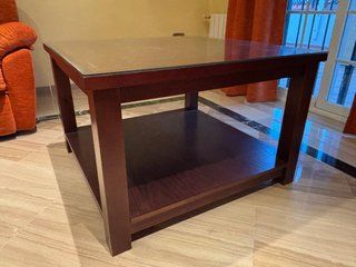 Mesa de centro de Madera y Cristal