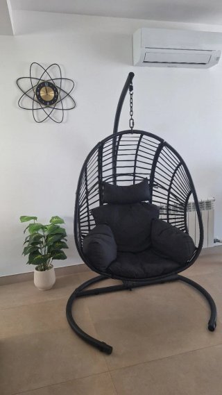 Silla Colgante Interior/Exterior Negro