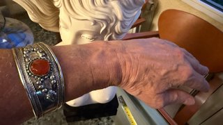Brazalete en Plata Egipcia y Cornalina Natural
