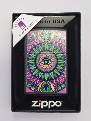 Zippo "Black Light" Design Psichedelico NUOVO