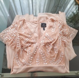 Vestido de fiesta Adrianna Papell rosa talla XL