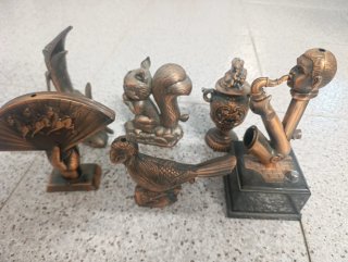 Set de 3 Figuras Decorativas de Metal mecheros