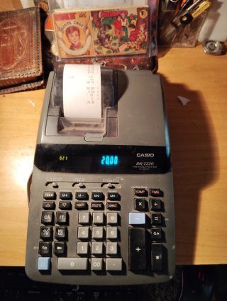 Calculadora Casio DR-T220 impresión en papel