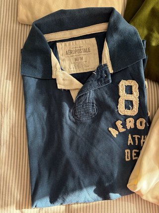 Lote 4 Polos Aeropostale y Hollister Tallas S y M