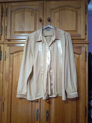 Camisa vintage mostaza talla 52
