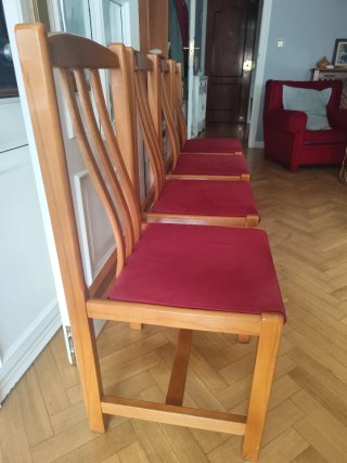 Set de 4 sillas de madera