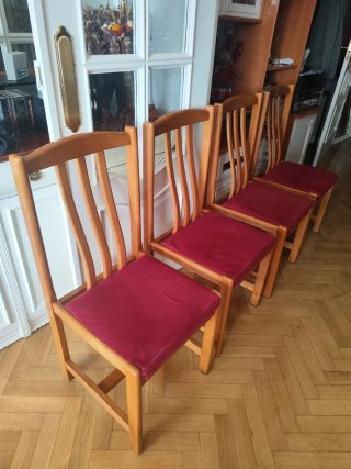 Set de 4 sillas de madera