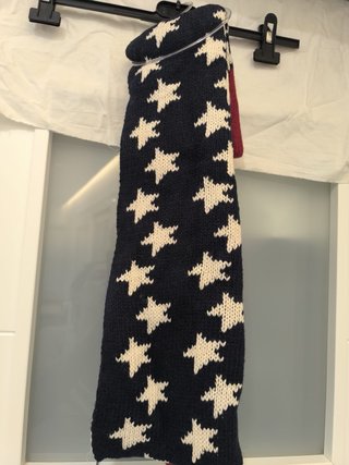 Bufanda de lana con estampado de estrellas