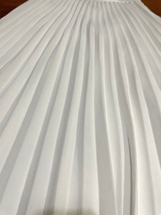 Falda plisada blanca, talla S
