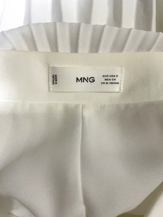 Falda plisada blanca, talla S
