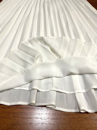 Falda plisada blanca, talla S