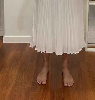 Falda plisada blanca, talla S