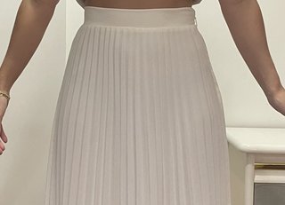 Falda plisada blanca, talla S