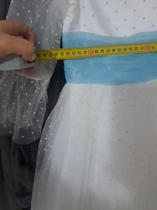 Vestido de Comunión Blanco y Azul
