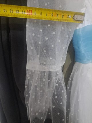 Vestido de Comunión Blanco y Azul