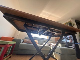 Mesa centro elevable madera/negro IDMarket SIN USO