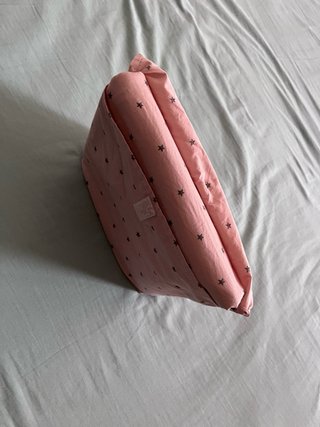 Edredón cuna + funda rosa estrellas