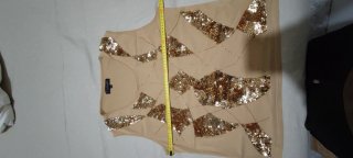 Top de Lentejuelas Dorado Lagars Talla 52