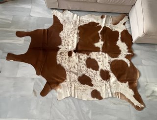 Alfombra Piel Vaca La Estancia Marrón/Blanca