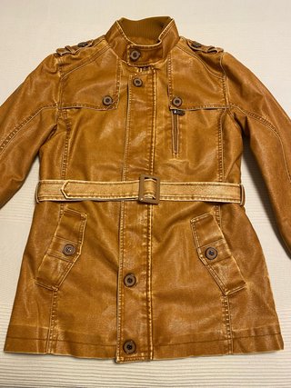 Chaqueta efecto piel camel Talla L