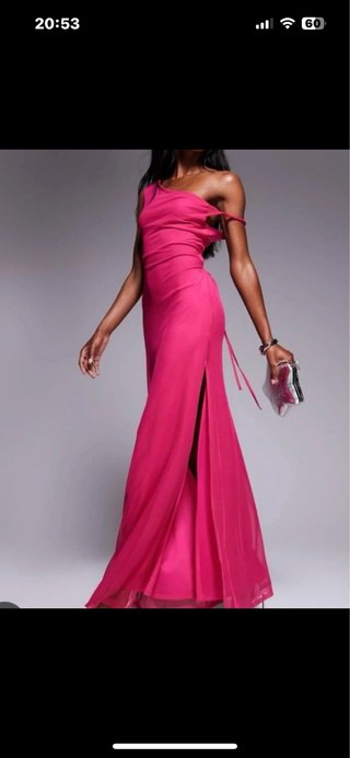 Vestido Largo de Fiesta Rosa