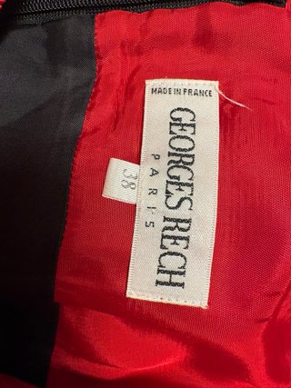 Vestido bicolor rojo y negro