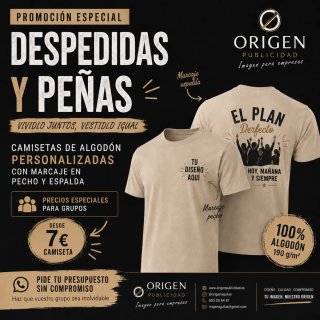 Servicios publicitarios y Ropa personalizada