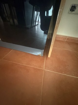 Mueble auxiliar cocina madera y cristal