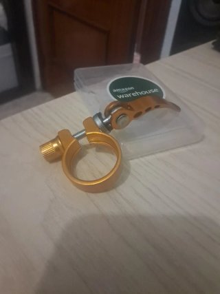 Abrazadera de Sillín para Bici 31.8mm Dorada