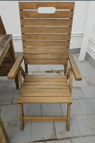 Silla de Jardín Plegable y Reclinable