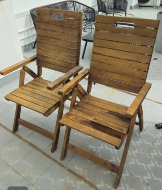 Silla de Jardín Plegable y Reclinable